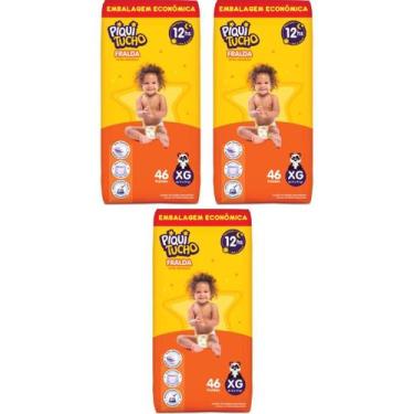Imagem de Kit 3 Fraldas Descartáveis Piquitucho Hiper - Todos Os Taman, XG