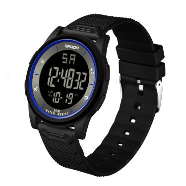 Imagem de Relógio Sanda 6107 Masculino à Prova D'água Azul