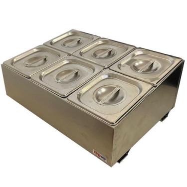 Imagem de Porta Condimentos e Temperos Pizzarola 6 cubas 1/6 zpcn1/6 - Zepper