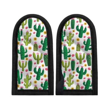 Imagem de Coldinair Conjunto de 2 suportes de frigideiras de ferro fundido de cacto, manga de panela resistente ao calor para cozinha e cozimento