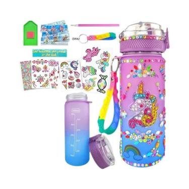Imagem de Meninas DIY Sereia Garrafa De Água Decoração Kit Artesanato Brinquedos