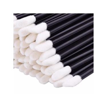 Imagem de Pincel Labial Haste Plástico Preto Cerda Algodão Tam. 9,5cm - PCT 50un