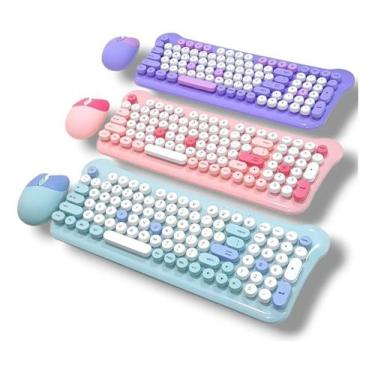Imagem de Teclado E Mouse Laser Personalizado Sem Fio Hello Gatinho - DS