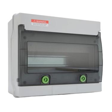 Imagem de Jiawu Caixa de Disjuntor de Plástico de Liga PC/ABS IP66 à Prova D'água para Área Externa, 12 Vias, Caixa de Proteção de Distribuição de Energia para Disjuntor Miniatura MCB