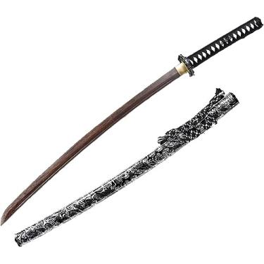 Imagem de Katana De Jacarandá Natural, Espada De Samurai De Madeira Feita à Mão Com Bainha, Bokken Para Exibição, Coleção De Cosplay E Treinamento De Kendo