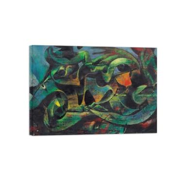 Imagem de Abstrato lona wall art pinturas famosas-Untitled 15-Poster e impressões para decoração casa pronta para pendurar 50x70cm20x27in Tela Embrulhada