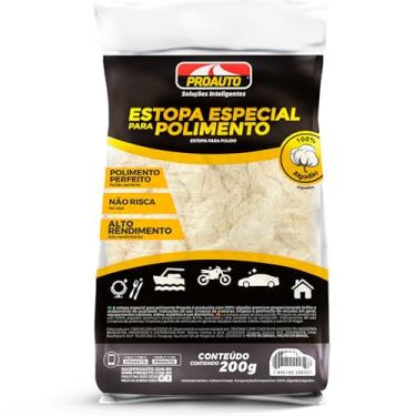 Imagem de Estopa 100% Algodão para Polimento Automotivo ou Doméstico 200g - Ideal para Brilho e Limpeza - Carros, Motos, Doméstico, Talheres, Equipamentos Náuticos