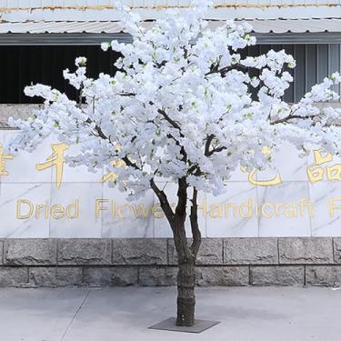 Imagem de Árvores De Flor De Cerejeira Branca Árvore Artificial Feita à Mão Planta Artificial Interior Ao Ar Livre Home Office Party Wedding Decoration, White, 150cm