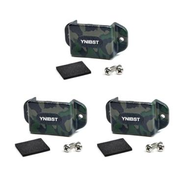 Imagem de YNIBST Suporte universal de rádio portátil pré-perfurado com parafusos autorroscantes e adesivo traseiro, para Motorola Talkabout Midland Kenwood Cobra Walkie Talkie portátil (camuflagem, embalagem de