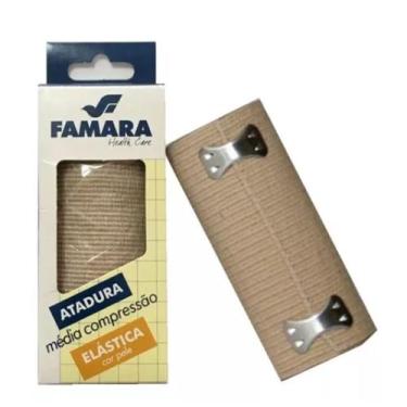 Imagem de Atadura Elastica Famara Média Compressao Bege 10cm X 1,30m