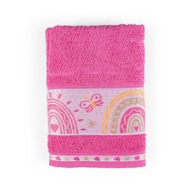 Imagem de Toalha de Banho Infantil Minimi Kids 100% Algodão Menina e Menino com Desenhos Felpuda Alta Absorção (Rainbow)