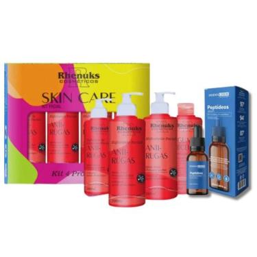 Imagem de Kit Skincare Anti rugas Rhenuks e Sérum Peptídeos Anti Olheiras