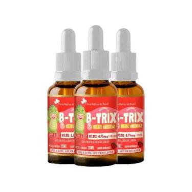 Imagem de Kit 3 B-TRIX Vitamina B12 Infantil 3x20ml Morango Flora Nativa - Flora