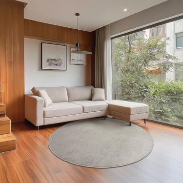 Imagem de Tapete Redondo 190cm Relex N Tapetes São Carlos Gelo