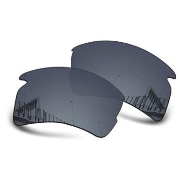 Imagem de Well-aimed Lentes de substituição compatíveis com Oakley Flak 2.0 | Óculos de sol Flak 2.0 XL - Preto Iridium polarizado