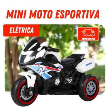 Imagem de Mini Moto Elétrica Branca - Esportiva e Compacta - UNITOYS
