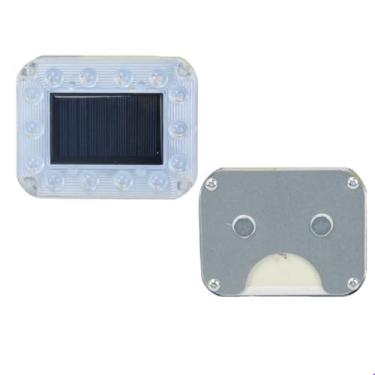 Imagem de Luz de LED solar intermitente noturna, cores de luz fortes, adequada para bicicletas, motocicletas, caminhões, triciclos... (retângulo magnético forte)