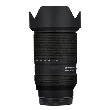 Imagem de Adesivo de lente de câmera antiarranhões para Tamron 28-300mm F4-7.1 adequado para Sony Mount Coat Wrap película protetora película protetora capa 28-300 F4-7.1 (preto fosco)