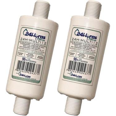 Imagem de Kit 2 Filtro Purificador Água Universal Rosca 1/2 Refil - 24 Horas Fil