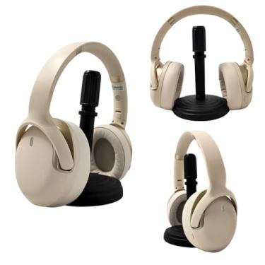 Imagem de Fone de Ouvido Bluetooth 5.3, Headset com Cancelamento de Ruído ANC, Modelo EL-1511 Bateria 20H (Bege)