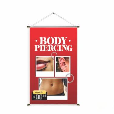 Imagem de Banner pronto Body Piercing BA 055 medida 45x70 cm arte pronta