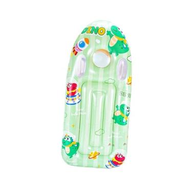 Imagem de UGPLM Prancha de surfe inflável com alças, prancha de surfe, boia de piscina para crianças meninos e meninas, Dinossauro