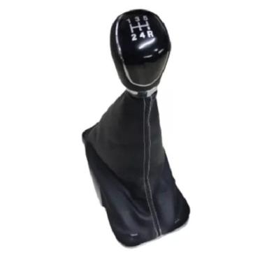 Imagem de Coifa + Manopla Preta Aro Cromo Câmbio New Fiesta Mexicano