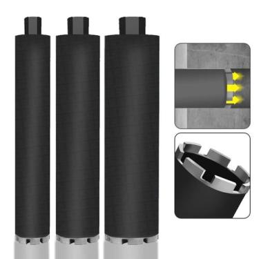 Imagem de Kit Broca Coroa Diamantada Perfuratriz 56mm 83mm 109mm Profundidade 45