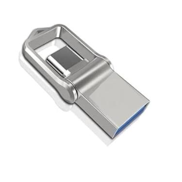 Imagem de Pendrive 2TB usb tipo-c 2-em-1 usb 2.0 memória flash otg pendrive disco flash 2TB para computador portátil Tablet Compativel USB - Tipo -C