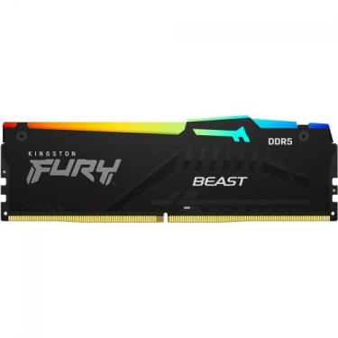 Imagem de Memória DDR5 Kingston Fury Beast, RGB, 16GB, 5600Mhz, Black, KF556C36B