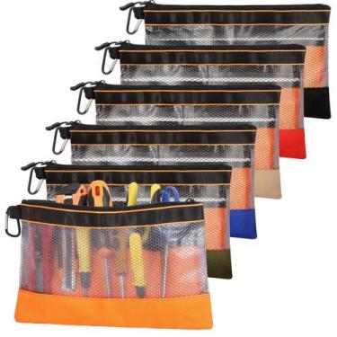 Imagem de Bolsa de ferramentas BESARME, 6 peças de zíper transparente com janela