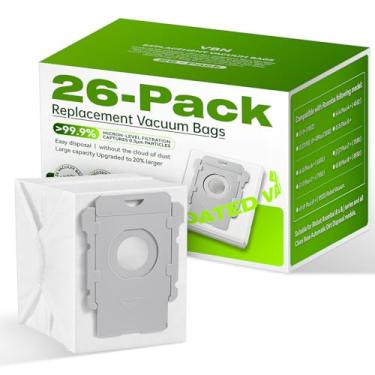 Imagem de VBN Pacote com 26 sacos de vácuo para iRobot Roomba i & s & j Series Clean Base, serve para i3 i3+ i4 i4+ i5 i5+ i6 i6+ i7 i7+ i8 i8+ j7 j7+ s9 s9+, sacos de eliminação automática de sujeira