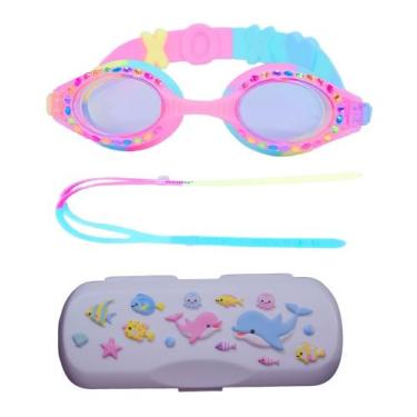 Imagem de Óculos de natação YUENREE Bling para meninas de 4 a 12 anos com estojo