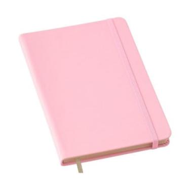 Imagem de Caderno Feminino Moleskine Com Pauta A5 Rosa Grande 14x21cm 80 Folhas Capa Dura Caderneta Anotações Trabalho (rosa com pauta)