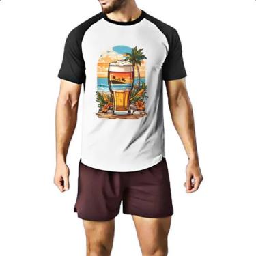 Imagem de Camiseta Raglan Copo de Cerveja Sunset - Alearts, GG