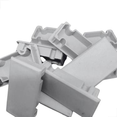 Imagem de Tampa Plastica Para Tubo Alumínio 100x50 Fosco 10 Unidades - Fast Vidr