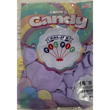 Imagem de BALÃO LISO REDONDO - PIC PIC Nº 16 -  LILÁS CANDY  - Pacote com 12 uni