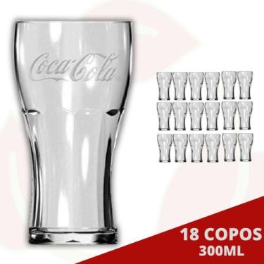Imagem de 18 Copo Coca-Cola Contour 300ML Suco Água Refresco Nadir - NADIR FIGUE
