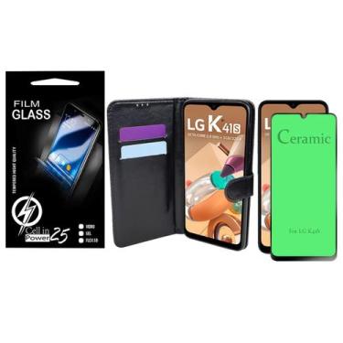 Imagem de Capa Carteira + Película De CERÂMICA LG K41S K410BMW 6.5 - Cell In Pow