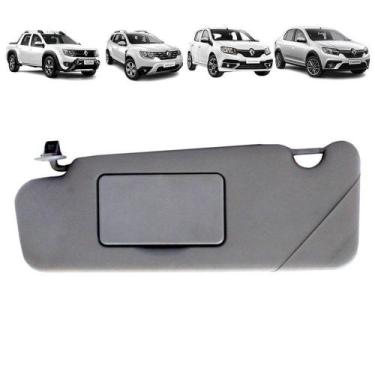 Imagem de Quebra Sol Cinza Escuro Renault Logan Sandero Duster Oroch 2007 a 2022