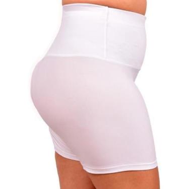 Imagem de Shorts Cinta Modeladora Cintura Alta Compressão Less Now, Branco, P