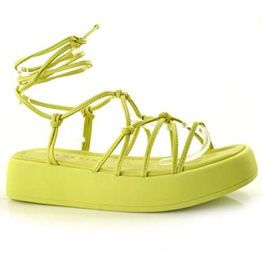 Imagem de Sandalia Ramarim 2239204 Papete Flatform De Amarrar Confortavel Feminino