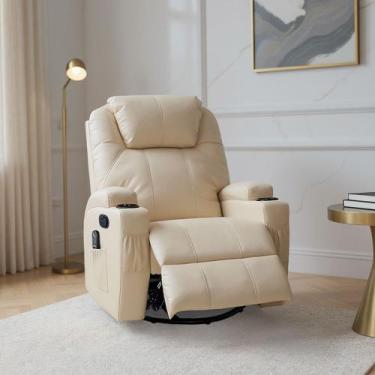 Imagem de Poltrona do Papai Reclinável Manual Vector Base Giratória Massagem Aqu