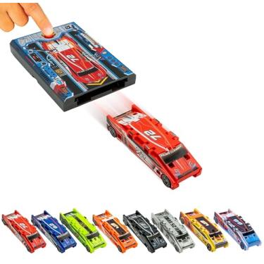 Imagem de Flat 2 Fast Red 72 Card Racer | Load, Launch, Race - Pocket-Sized Racecar Toy Ages 5 and up (Sold Each)