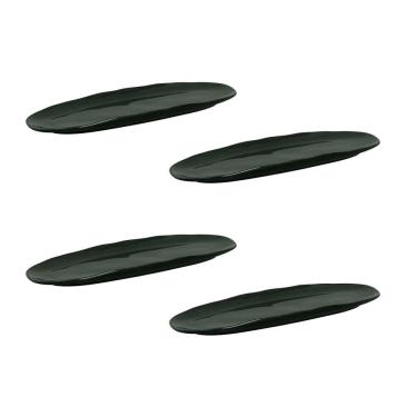 Imagem de Conjunto de Travessas Ovais Pequenas Porto Brasil Orgânico Dust 23x11cm - 4 Peças