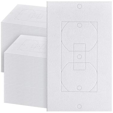 Imagem de Junta de isolamento de saída Placa de parede Gaxeta de isolamento Interruptor de luz Isolamento Tampa de saída elétrica Juntas de espuma Isolantes de saída elétricos, 100 peças