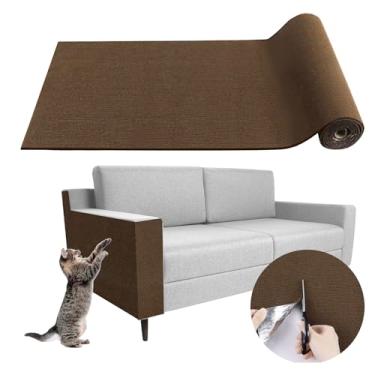 Imagem de Tapete de arranhador para gatos de escalada, tapete de arranhar para gatos, 100 x 40 cm, tapete autoadesivo de substituição para prateleiras de árvore de gato, pós-sofá, parede, móveis, degraus
