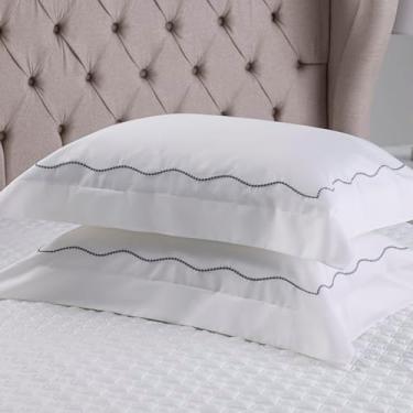 Imagem de FRONHA RAGGIO DI LUNA BREEZE PRATA 100% ALGODÃO CETIM 400 FIOS 50X90