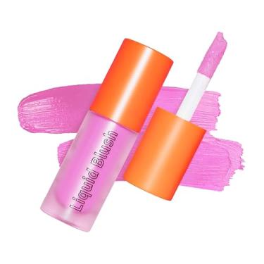 Imagem de Blush líquido, blush líquido de longa duração e misturável para cores de alto pigmento, obtenha um acabamento natural macio, orvalhado e saudável (01-rosa, 5,7 g)