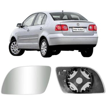 Imagem de Lente Base Espelho Retrovisor Polo 2012 A 2014 Lado Esquerdo